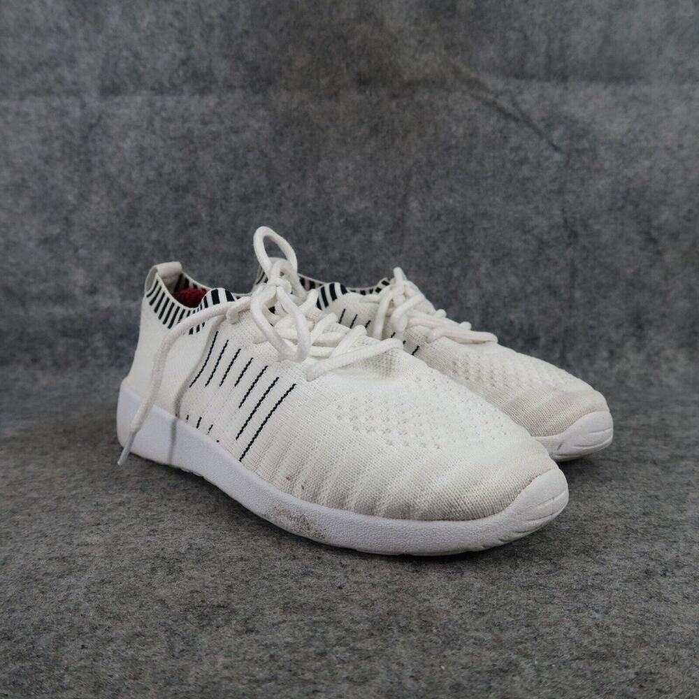 Danskin Shoes Girls 4 Athletic Trainers Energy Sneakers Knit White Lace Up Vegan